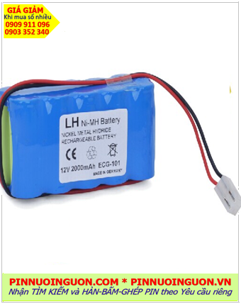 Pin Biocare ECG-300G ECG EKG Vital Sign Monitor Battery (12V-SC2000mAh); NiMh 12v 2000mAh Rechargeable Battery| CÒN HÀNG